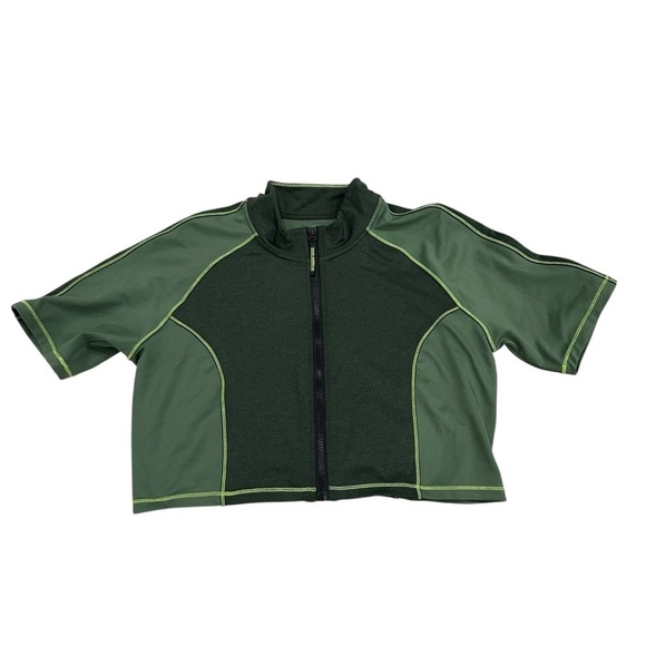 good american heathered forest tonal double life crop top - Picture 3 of 8